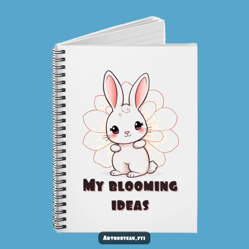 Funny Rabbit Bloom Notebook - Cute Swirl Journal, Ideal Funny Gift