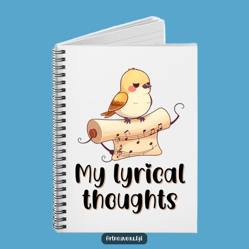 Funny Bird Notebook: Musical Scroll Journal for Creative Melodies
