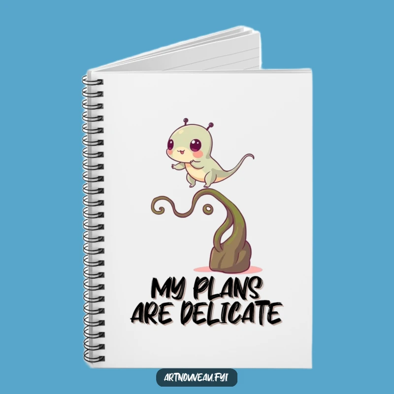 Funny Balance Creature Notebook, Winding Stem Journal, Creative Gift