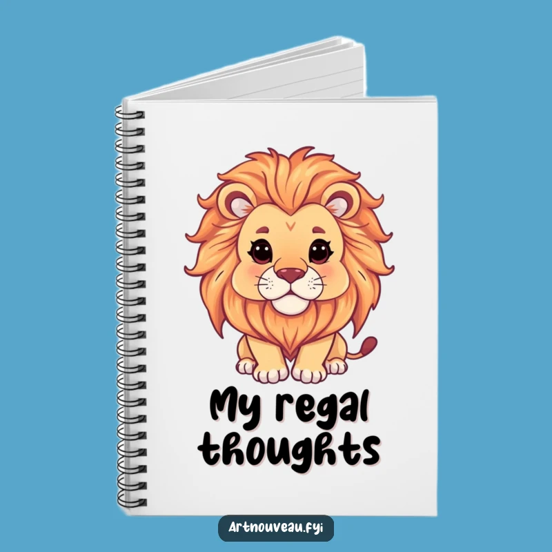 Funny Lion Notebook: Ornate Mane Journal for Serene Thoughts & Artistic Ideas
