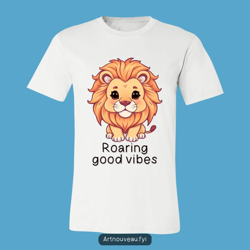 Funny Lion T-Shirt: Ornate Mane & Flowing Artistry for a Regal Look
