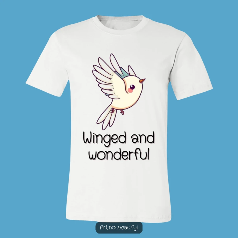 Funny Stylized Bird Flight T-Shirt: Elegant and Funny Apparel Gift