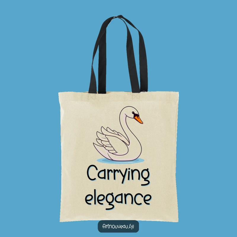 Graceful Swan Tote Bag: Elegant Bird Stylish Funny Gift for Everyday