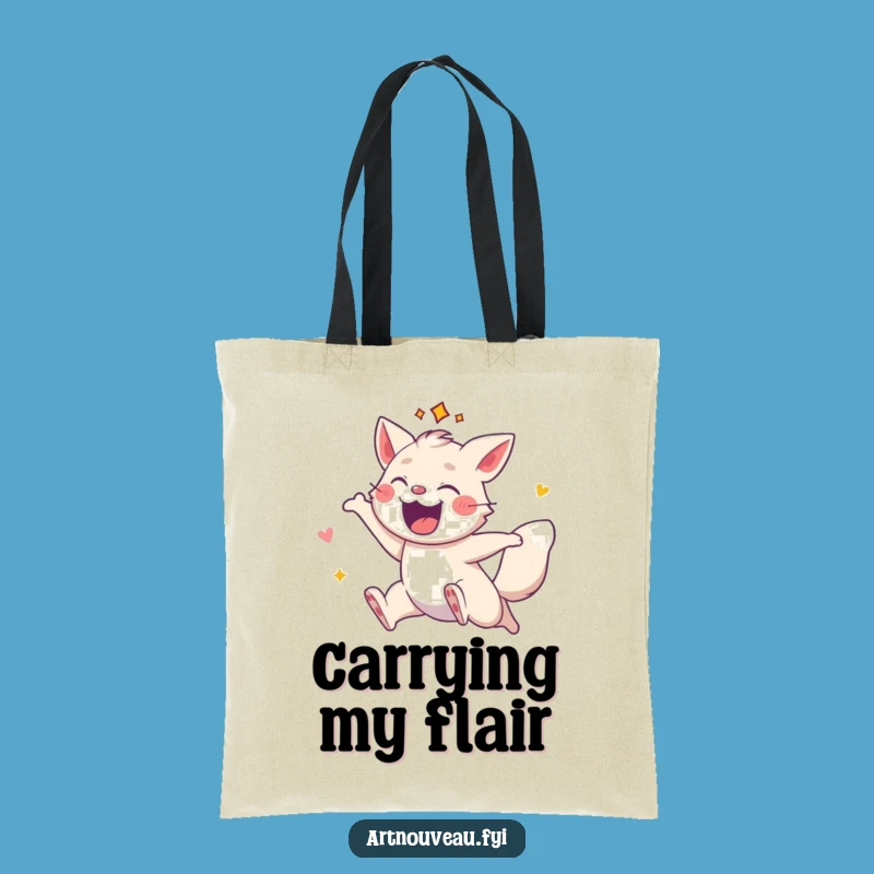 Funny Energetic Animal Flair Tote Bag - Carry Your Vibe, Perfect Funny Gift