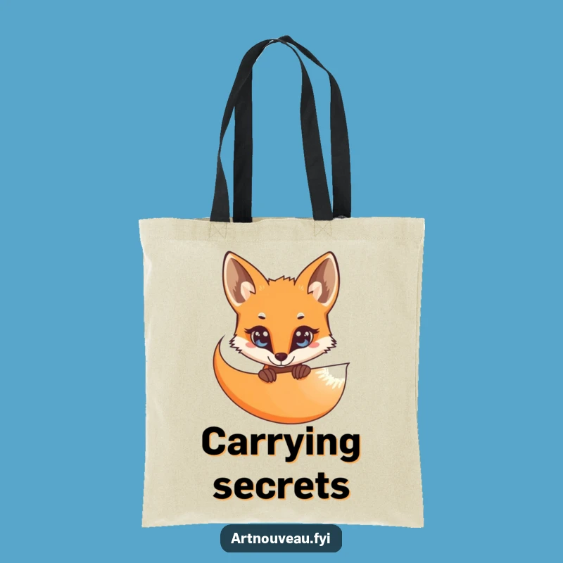 Funny Curious Fox Tote Bag: Stylish & Practical Bag for the Sly