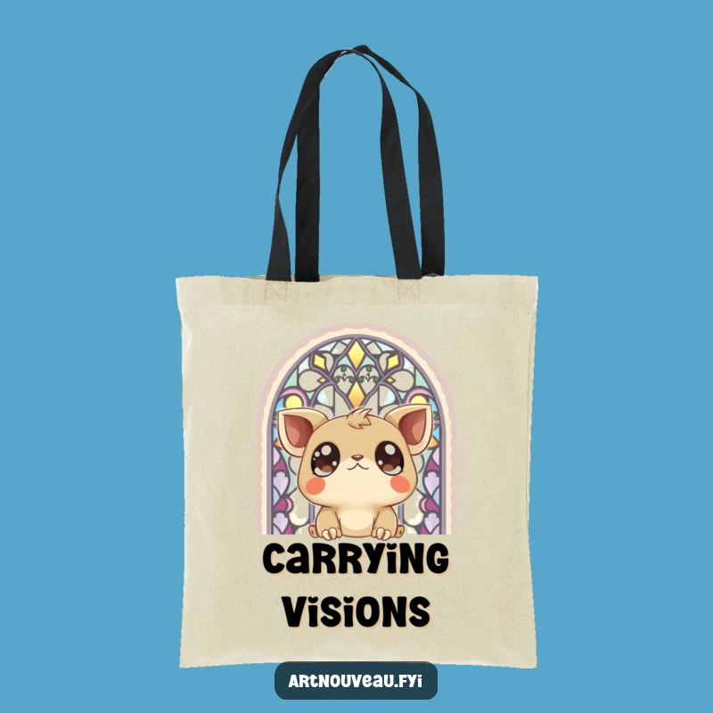 Funny Big-Eyed Creature Tote Bag: Artful Accessory, Practical Humorous Gift