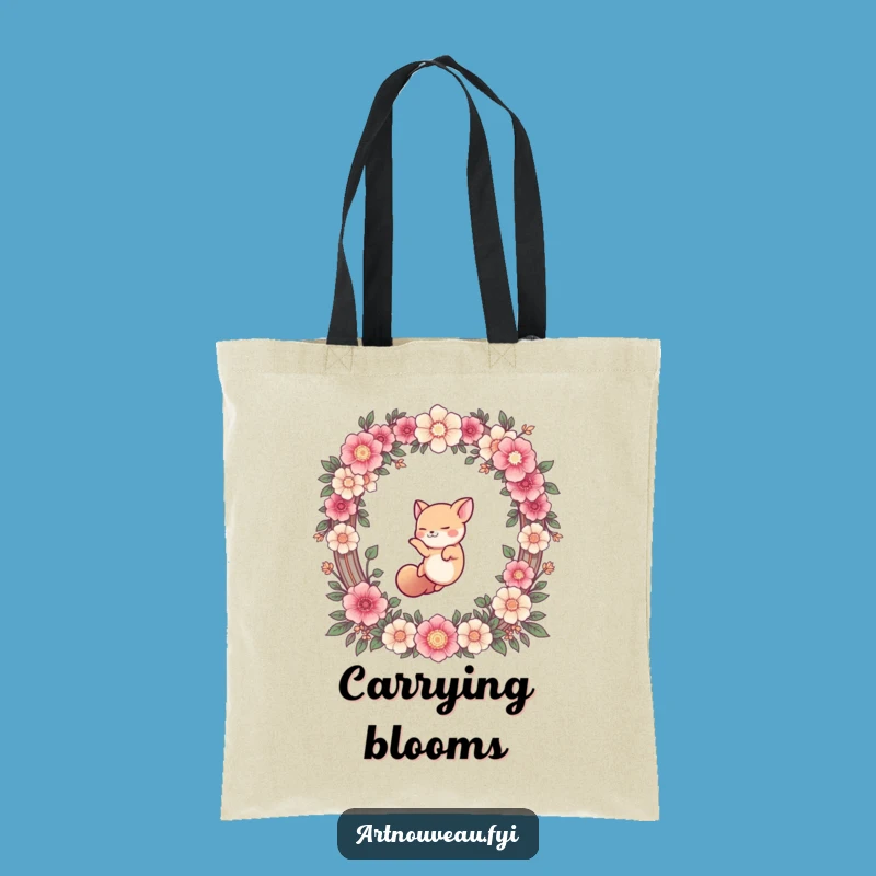 Funny Cute Animal Floral Arch Tote Bag - Stylish & Hilarious Carryall Gift