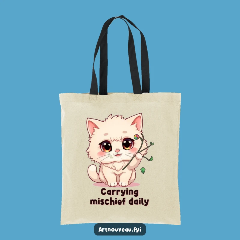 Funny Fluffy Cat Tote Bag: Stylish & Practical Bag for Cat Lovers