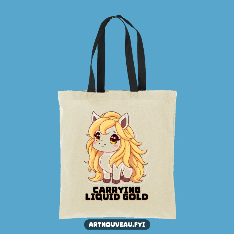Funny Golden Mane Animal Tote Bag: Carry Magic with Funny Style