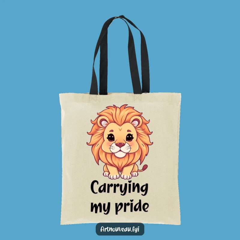 Funny Lion Tote Bag: Ornate Mane Art for Everyday Shopping Adventures