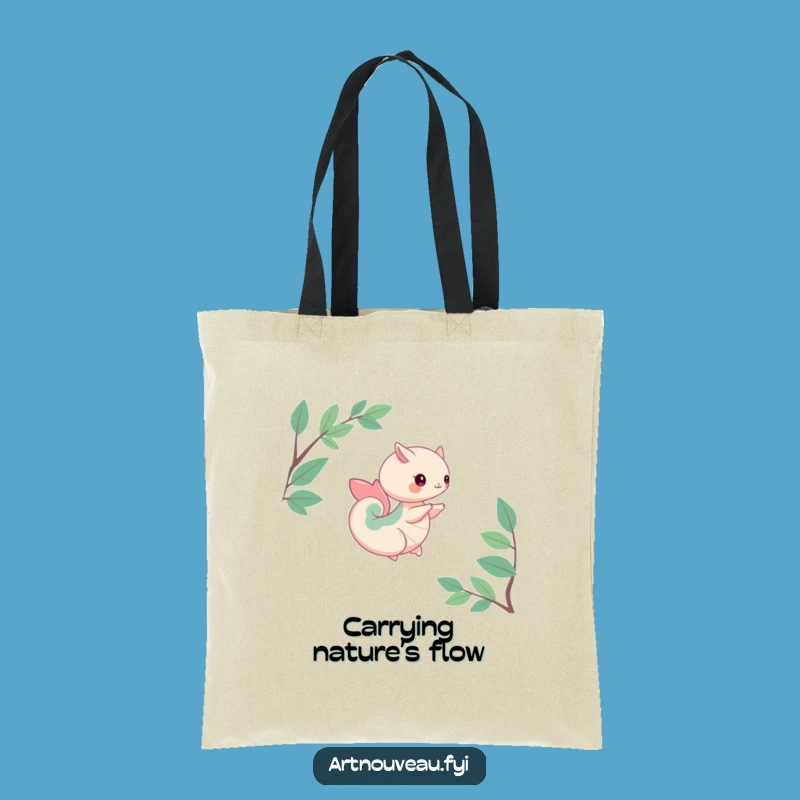 Funny Organic Curve Creature Tote Bag: Carry Nature's Beauty with Funny Style